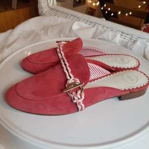 1901 Pink Suede Loafer Slides